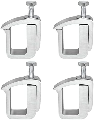 AA-Racks P-AC-02 Clamp for Truck Cap, Camper Shell, Topper for a Short Bed Pickup Truck (Set of 4),Silver