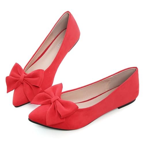 Image of Dear Time Women's Ballet Flats Dress Ballet Shoes Slip on for Office Work Comfortable Shoes