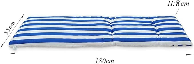 Coussin Chaise Longue VIGIVISION 180x55x8 Cm - Matelas Plage/Piscine/Jardin - Fixation Élastique