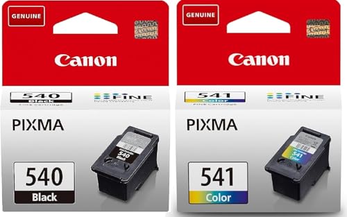 Canon PG-540+CL-541 Cartucho Multipack de tinta original Negro y Tricolor para Impresora de Inyección de tinta Pixma TS5150-TS5051-MX375-MX395-MX435-MX455-MX475-MX515-MX525-MX535-MG2150-MG2250-MG3150-MG3250-MG3550-MG3650-MG4150-MG4250
