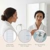 Hamilton Hills 16x26 Inch White Recessed Bathroom Medicine Cabinet with Mirror - Beveled Bathroom Cabinet Organizer with Shelves - Farmhouse Wall Mounted Hanging Medicine Mirror Unit #3