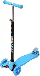 Patinete Infantil 4 Rodas c/Leds Scooter Infantil Dobrável e Resistente para Crianças até 60kg