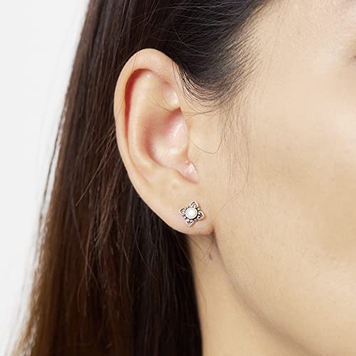 Boma Jewelry Sterling Silver Flower Stud Earrings2