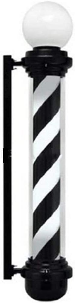 QIENON LED Barber Pole White Black Stripes Rotating Illuminating Waterproof Wall-Mounted Light Hair Salon Shop Open Sign 34"/26" 401 (Size : A(8823cm)): Home & Kitchen