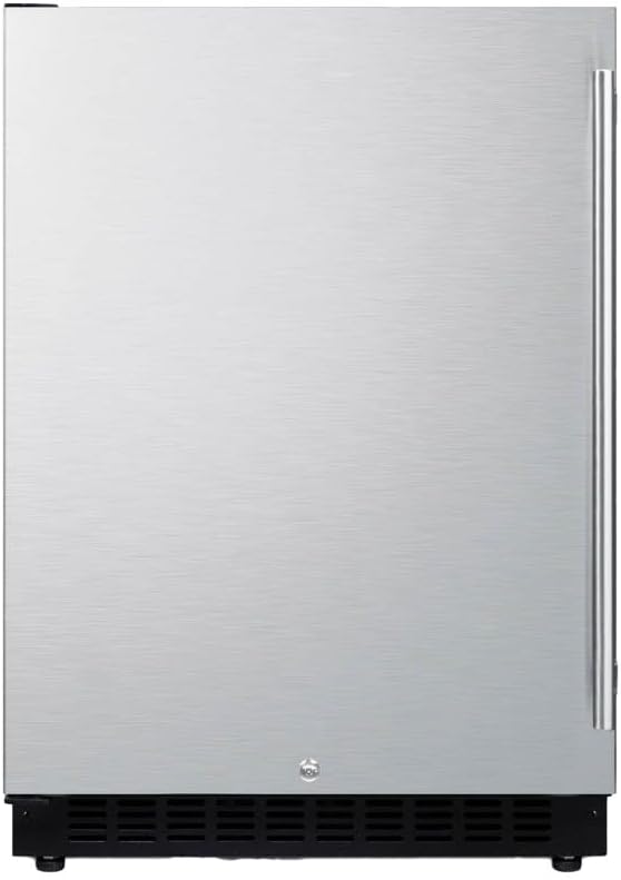 Summit 24" Built-In Refrigerator, 4.8 cu.ft., ADA Compliant, Stainless Steel - AL54LHD (Left Hand Door)