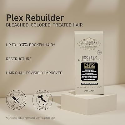 Il Salone Milano Plex Rebuilder Booster - Bonding & Hair Treatment for Enhanced Hair Color, Shine, and Softness - 4 x (0.51 oz / 15 ml)
