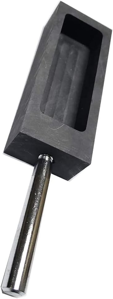 Gold Silver Graphite Ingot Mold Mould Crucible for Melting Casting Refining with Metal Bar (1Kg)
