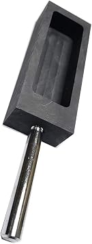 Gold Silver Graphite Ingot Mold Mould Crucible for Melting Casting Refining with Metal Bar (1Kg)