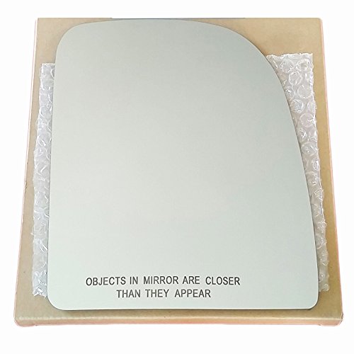 Mirror Glass and ADHESIVE for 99-07 Ford F250 F350 F450 Pickup / 02-12 E250 E350 Van / 00-05 Excursion SUV Passenger Right Side Replacement - FITS UPPER TOWING FLAT MIRROR ONLY