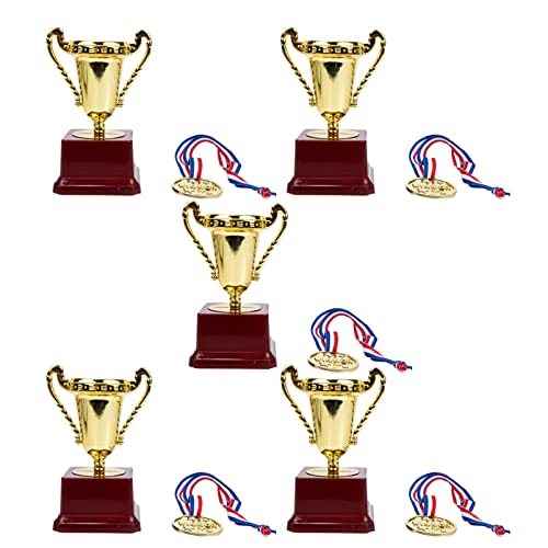 Gatuida Troféus de 2 Peças E Prêmios de Troféus E Troféus de Troféus de Medalha de Ouro Conjunto de