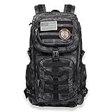 Wotony Military Tactical Backpack NYLON large BLACK Army 3 Day Assault Pack Molle Bag Backpacks...