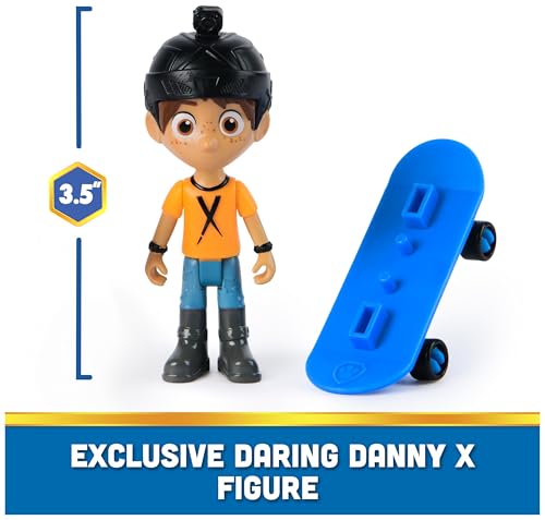 Image of Paw Patrol Marshall & Daring Danny X Figures Set with Skateboard, Kids Toys for Boys and Girls Ages 3 and Up
