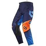  Scott 350 Track Niños Motocross Pantalones 2017 (Blue/Orange,22)