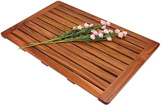 Utoplike (81 x 45 cm) Teak Wood Bath Mat, Shower Mat Non Slip for Bathroom, Wooden Floor Mat Square Large for Spa Home or Outdoor