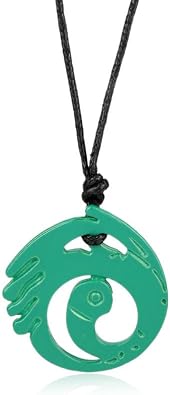 Anime Necklace Metal Green Pendant Choker Jewelry Fancy Costumes Accessories Cosplay Props
