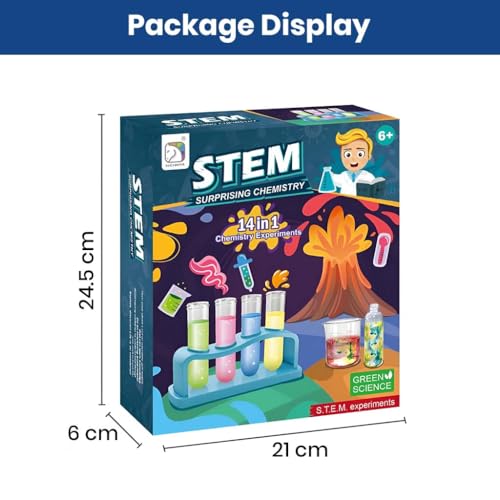 Image of 14-in-1 Science Experiment Kit for Kids - STEM Educational Chemistry & Physics Lab Toys | Fun Learning Experiments for Boys & Girls Ages 8-14