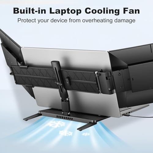 Image of DEPGI 14 inch Laptop Screen Extender, 1200P FHD One Cable Connect Portable Triple Monitor, Dual Screen Monitor Fits 13 inch-17.3 inch Laptop with Stand for MacOS /Windows