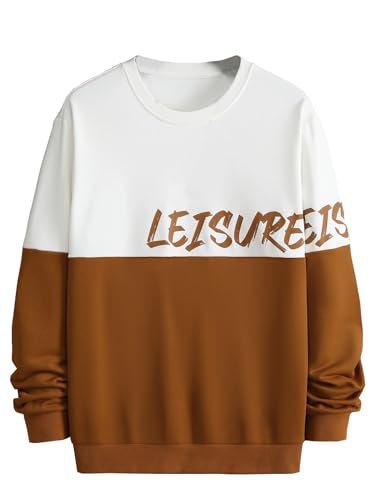 Image of Tagas Men's Colorblock Adventure Print Sweatshirt - Winterwear Round Neck Pullover | Casual Stylish Fleece Sweatshirt | Sizes S-XXL