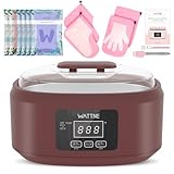 Paraffin Wax Machine for Hand and Feet -Paraffin Wax Warmer Moisturizing Kit Auto-time and Keep Warm Paraffin Hand Wax Machine for Arthritis (Wine Red)