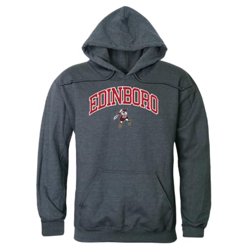 W Republic Edinboro University Fighting Scots Campus Hoodie Sweatshirts - Heather Charcoal, Large