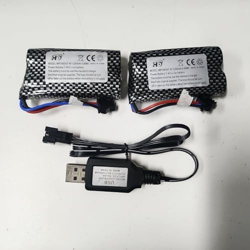Skymaker SM3P 18650 2S 7.4V 1200mAh Battery with USB Cable
