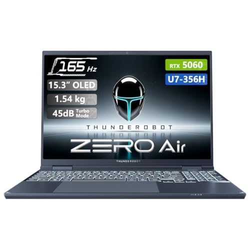 Image of Thunderobot Zero Air 15 Ultra 7 356H RTX 5060 Gaming Laptop (Black, 64GB RAM | 4TB SSD)