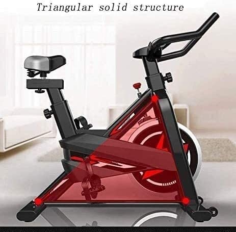 Image of Indoor Cycling Stationary Bike Exercise Bike for Home Cardio Gym Belt Drive Workout Bike with Comfortable Seat Cushion LCD Monitor