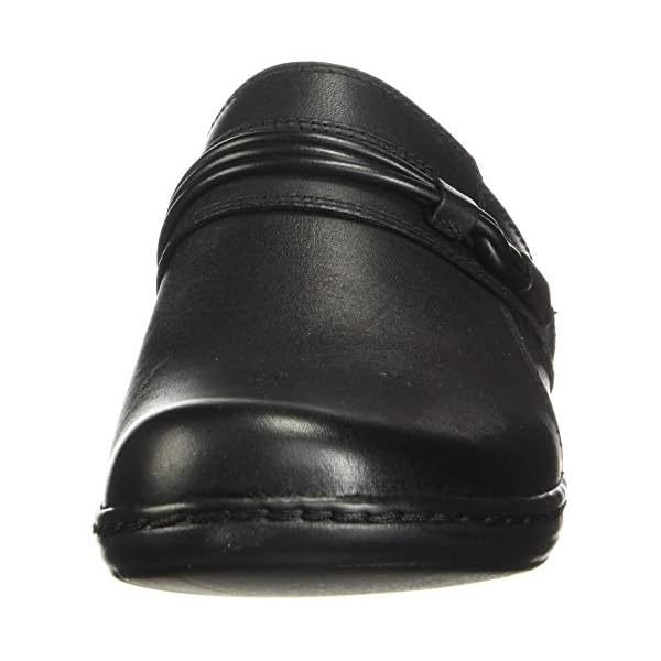 Clarks-Leisa-Clover Clarks Women's Leisa Clover Clog, Black Leather, 90 M US