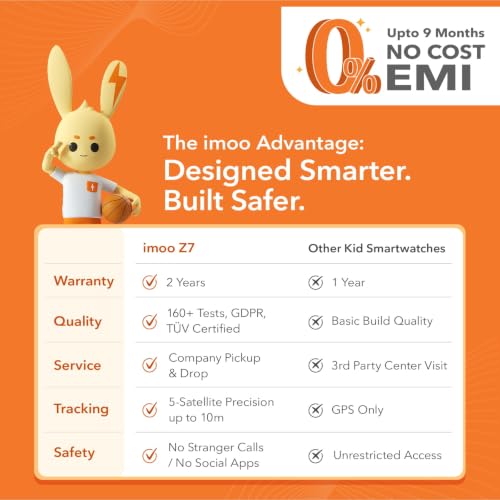 Image of imoo Watch Phone Z7, 4G Smart Watch for Kids with Real-Time HD Video & Phone Call, Smart Watch for Girls with GPS Location and 14-Day History, Smartwatch for Boys with IPX8 Waterproof (Blue)
