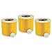 Produktbild vhbw Filterset 3X Faltenfilter kompatibel mit Kärcher WD 3, WD 3.200, WD 2500 M Nass- & Trockensauger - Filter, Patronenfilter, Gelb