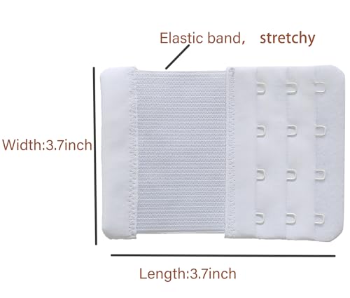 Magicmode Bra Extenders 4 Hook Elastic Stretchy Bra Extensions Strap Comfortable 3pcs-Pack4