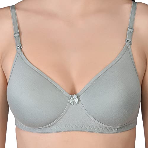 Image of Women's Cotton Lightly Padded Non-Wired T-Shirt Bra Pack of 2 (Reg HC-P2 Multicolor 30)