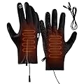 Heated Gloves for Men Women | Waterproof Electric Gloves | Touchscreen USB Heated Mittens | Womens and Mens Hand Warming Heated Cycling Gloves for Outdoor Sports