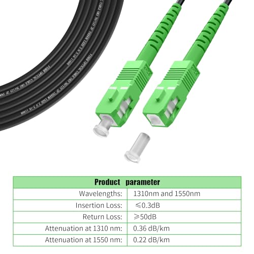Cable de Internet de fibra óptica SC/APC a SC/APC monomodo simplex OS2 3