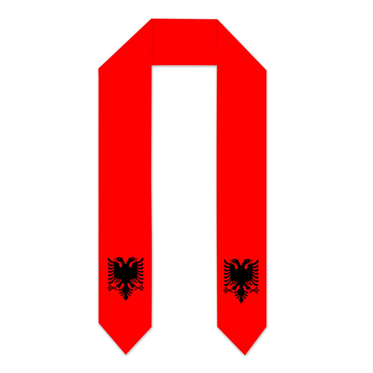 WanwEN Albania Albanian Flag Graduation Shawls Sash Stole International Study Soccer Fans Cheers Adult Unisex