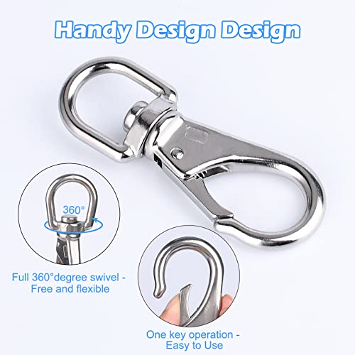 Hannger Key Chain Swivel Snap Hooks - 304 Stainless Steel Keychain Clip 4-Pack 4" Swivel Clips - Heavy Duty Flag Pole Clips Swivel Hooks For Purses Pet Chain Dog Leashes Bird Feeder Boat Anchor Rope #TOP4