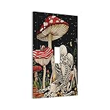 Mushroom Skull Skeleton Moon Single Toggle Wall Plates Decorative 1 Gang Light Switch Cover Star Plants Flora faceplate for Kitchen Living Room Accessories Decor