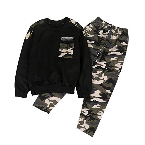 URMAGIC Bébé Garçons Vêtements Camouflage 2pcs Enfants Shirt Tops à Manches Longues Tops + Pantalons