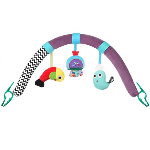 ABOHU Arco de Juego para Cochecito,Juguete para Cochecito de Bebé Desmontable con Clips Ajustables,Cochecito de Bebé Juguetes de Actividad para Sillita del Coche La Cuna Bebés y Niños 0 3 6 9 12 Meses