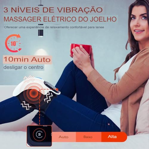 AGDOAD Massageador de Joelho Profissional Multifuncional Sem Fio com Tela LED, Massagem Eletrônica R