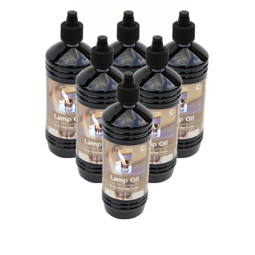 Pack of 6 Clear Lamp Oil Fuel