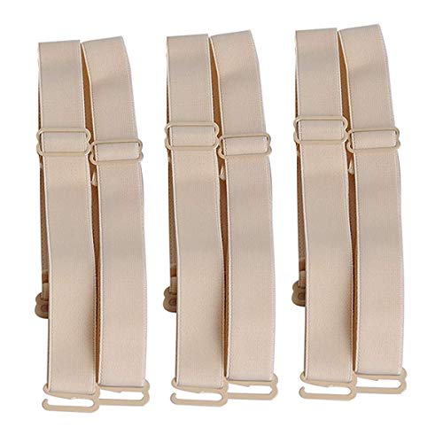 3Pairs Bra Shoulder Strap Replacement 12mm 15mm 18mm Width Elastic Adjustable Removable Multi Color
