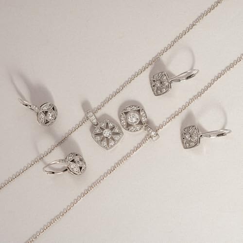 Marilyn Monroe Vintage Square Drop & Dangle Earrings | 14K Yellow Gold, Rhodium Plated 925 Sterling Silver Leverback Earrings for Women | 1 Carat Round Cut Cubic Zirconia CZ Simulated Diamond4