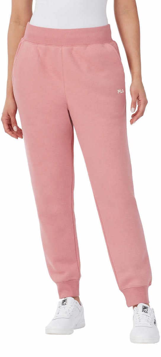 Fila Women's Dusty Rose Heavyweight Fleece Joggers, Large