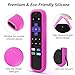 SOTATOO Roku TV Remote Case, 2 Pack, Silicone Protective Controller, Glow in the Dark Yellow and Rose Red, Easy to Find Your Remote Anywhere