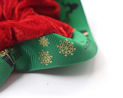 Moci 4 Piece Christmas Velvet Hair Scrunchies Tie Hair Rope Christmas Gift For Women And Gril #TOP5