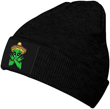 SULIZYAL Beanie Knitted Hats for Men Women Soft Warm Winter Hats Stretchy Skull Caps Cuffed Knit Cap Alien