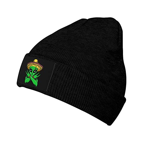 Sulizyal Beanie Knitted Hats For Men Women Soft Warm Winter Hats Stretchy Skull Caps Cuffed Knit Cap Alien #TOP1