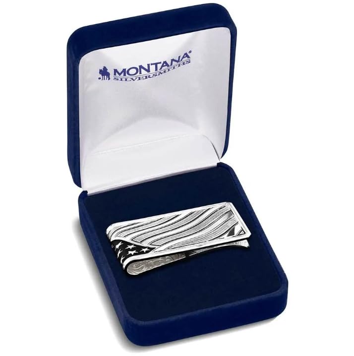 Image of Montana Silversmiths Made in the USA Western Lifestyle Money Clip (American Made Wings of Liberty)