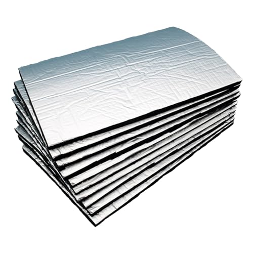 Car Sound Deadening Mat - Sound Dampening Blanket, 10 Pieces Auto Audio Deadening Pad, Vibration-Damping Soundproofing Noise Deadener Pads, Thermal Acoustic Barrier for Vehicle Truck